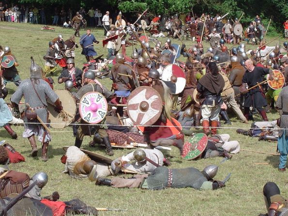 Re-enactment of a Vikings battle